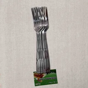 Velike viljuške s ukrašenom drškom, set od 6 (slika 2)