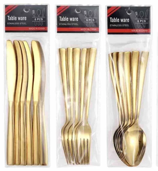 Zlatne viljuške od nehrđajućeg čelika, set od 6 (slika 3)