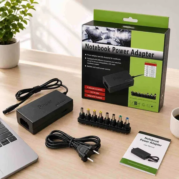 Univerzalni punjač za laptop 96 W, 12–24 V, s 8 nastavaka