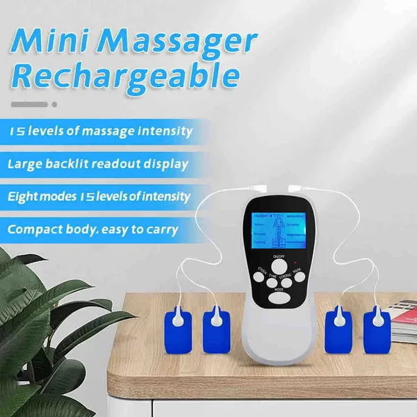 Mini elektrostimulator za masažu s 4 elektrode, na punjenje (slika 3)