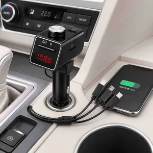 FM transmiter za auto s kablom 3 u 1 za punjenje, Q18S