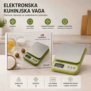 Elektronska kuhinjska vaga do 10 kg, metalna ploča CR-253