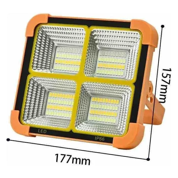 Prijenosni solarni LED reflektor s postoljem, 17,7 × 15,7 cm (slika 2)