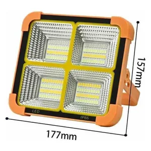 Prijenosni solarni LED reflektor s postoljem, 17,7 × 15,7 cm (slika 2)