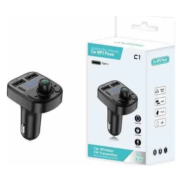 FM transmiter za auto s Bluetoothom, 2 USB i USB-C, C1 (slika 3)