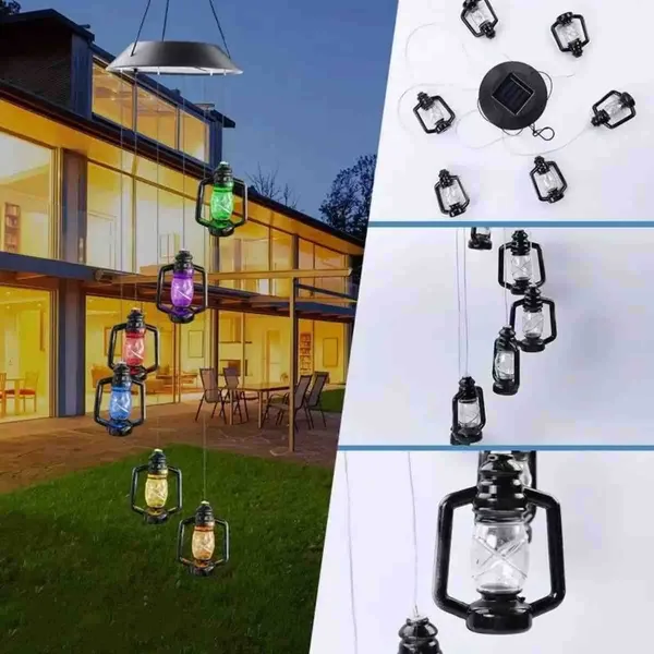 Solarna viseća lampa zvonce koja mijenja boje — s fenjerima (slika 2)