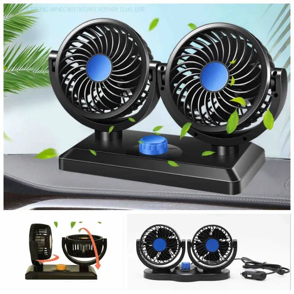 Dupli ventilator za auto na upaljač 12 V