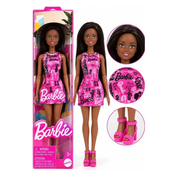 Barbie lutka u haljini — ružičasta