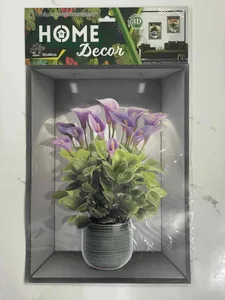 3D zidna naljepnica niša s cvijećem 30×40 cm (slika 4)