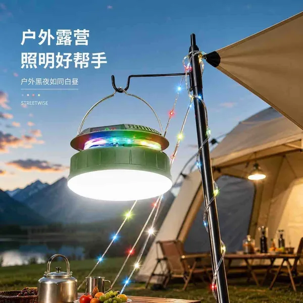Solarna lampa za kampovanje sa šarenom svjetlećom trakom 673J