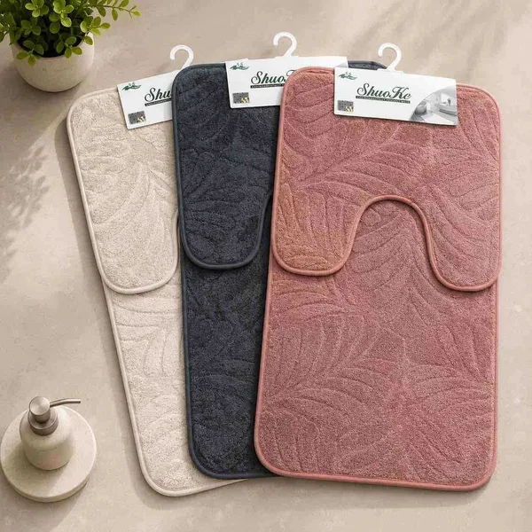 Set od 2 prostirke za kupatilo 50×80 cm — listovi